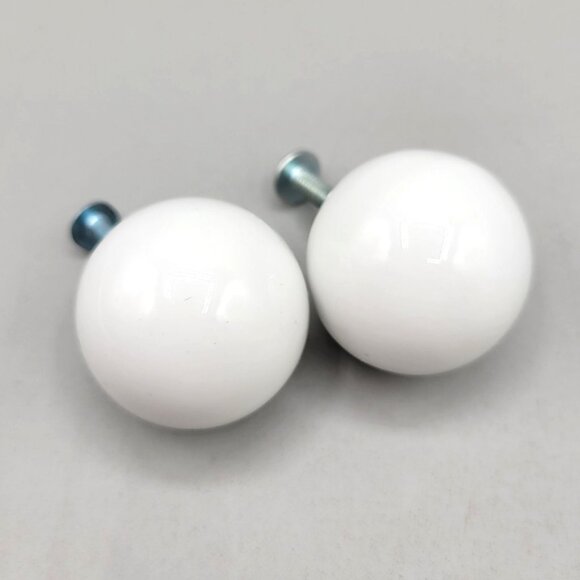 Other - Vintage White Porcelain Orbs Drawer Knobs Furniture Cabinets Drawers Japan